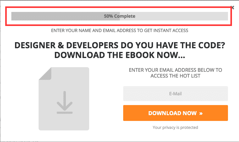 OptimizeLeads Optin form progress bar