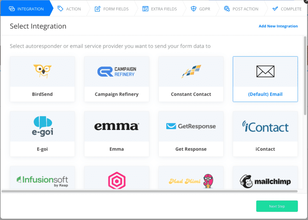 Optin form integrations in OptimizePress