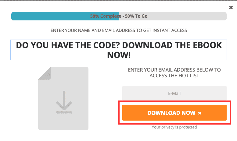 Optin form button